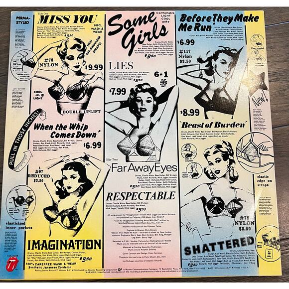 Rolling Stones SOME GIRLS 1978 Die-Cut LP Vinyl Original Press VG/VG - Picture 2 of 2